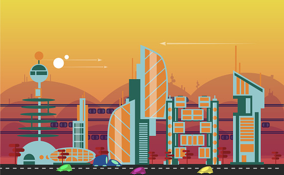24 cities of the future in Illustrations - product preview 18