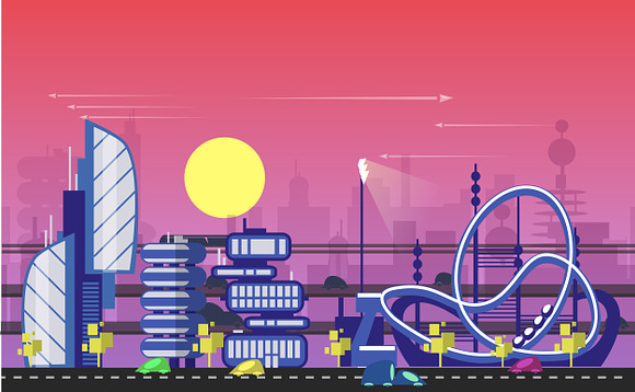 24 cities of the future in Illustrations - product preview 20