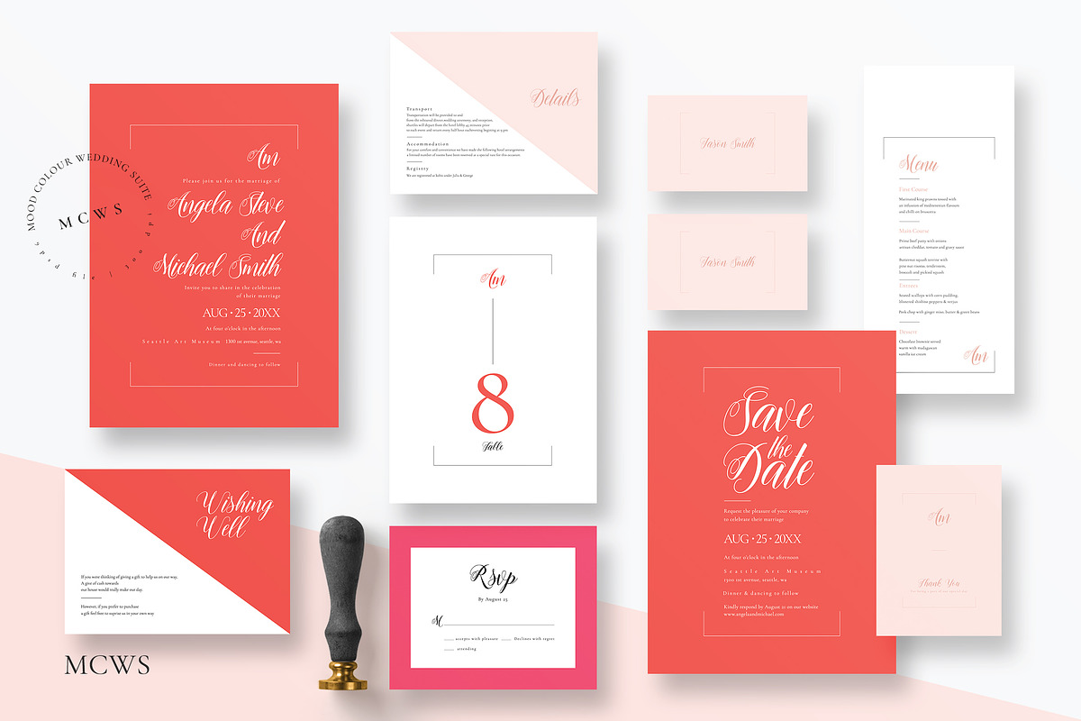 Mood Colour Wedding Suite in Wedding Templates - product preview 8