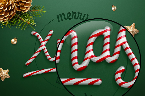 Christmas text effect in Photoshop Layer Styles - product preview 1