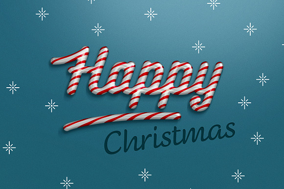 Christmas text effect in Photoshop Layer Styles - product preview 2