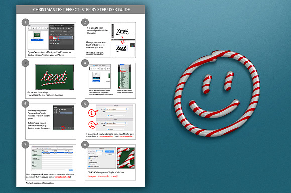 Christmas text effect in Photoshop Layer Styles - product preview 3