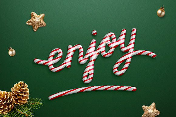 Christmas text effect in Photoshop Layer Styles - product preview 4