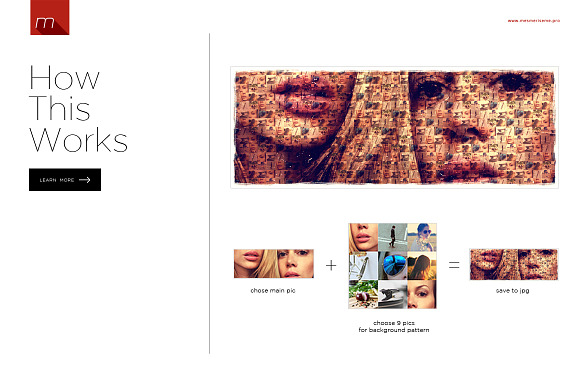 Photomosaic Facebook Cover Generator in Print Mockups - product preview 2