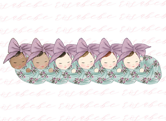 Baby girl clipart in Illustrations - product preview 1