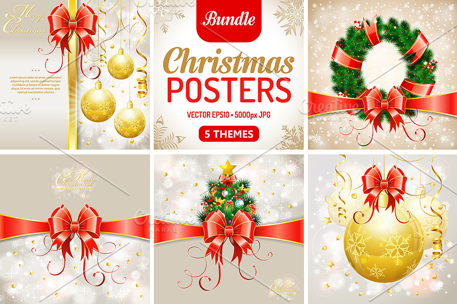 Christmas Posters in Illustrations - product preview 8