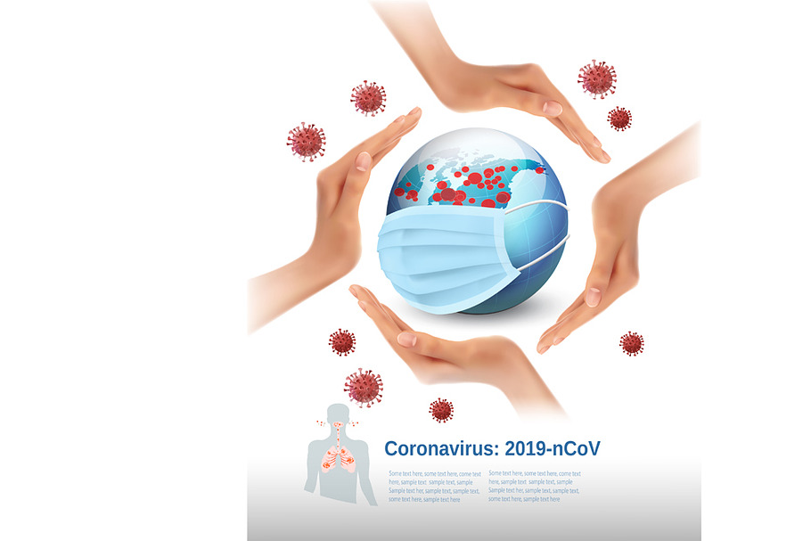 Coronavirus Background, COVID-19 in Illustrations - product preview 8