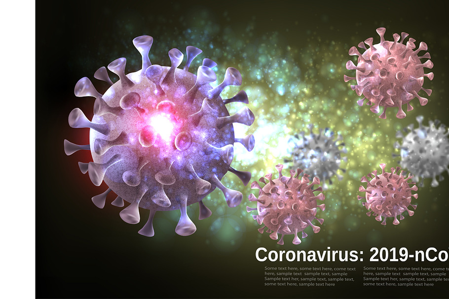 Coranavirus background Vector in Illustrations - product preview 8