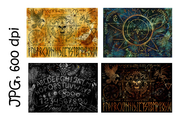 Ouija spiritual board designs in Illustrations - product preview 4