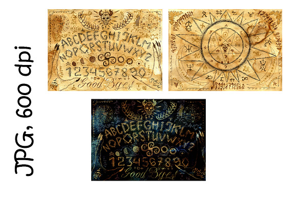 Ouija spiritual board designs in Illustrations - product preview 5