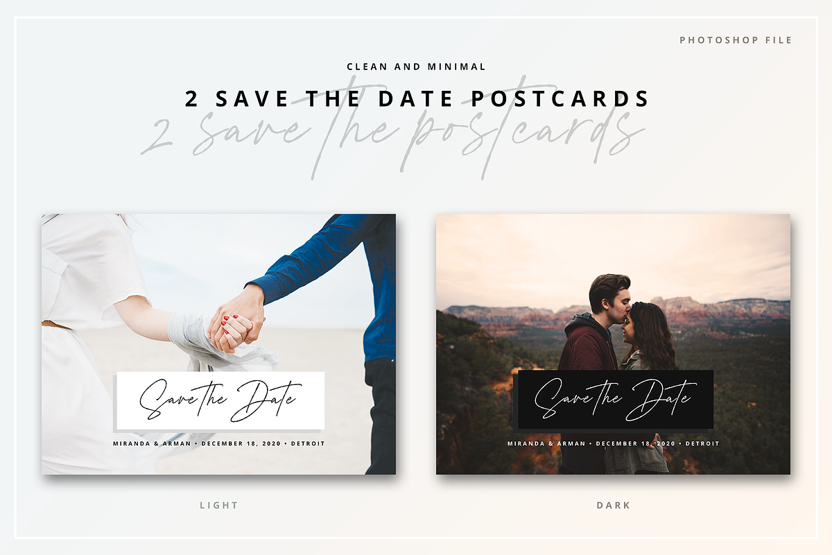 Modern Save The Date - Postcards in Flyer Templates - product preview 8