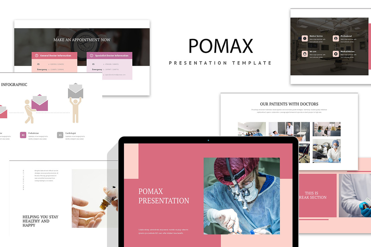 Pomax : Medical Services Keynote in Keynote Templates - product preview 8