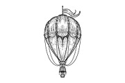 vintage air balloon sketch vector