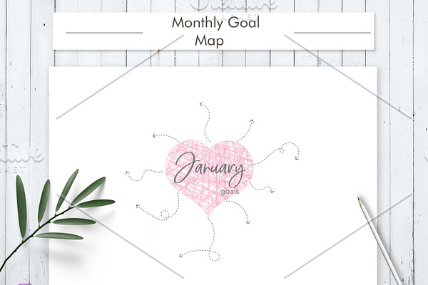 Monthly Goal Map Planner