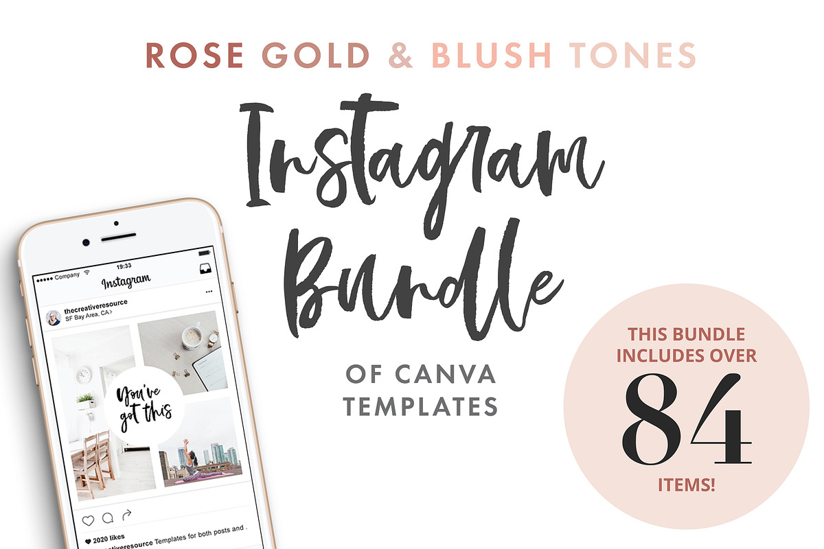 Canva Template Bundle Blush Tones in Instagram Templates - product preview 8