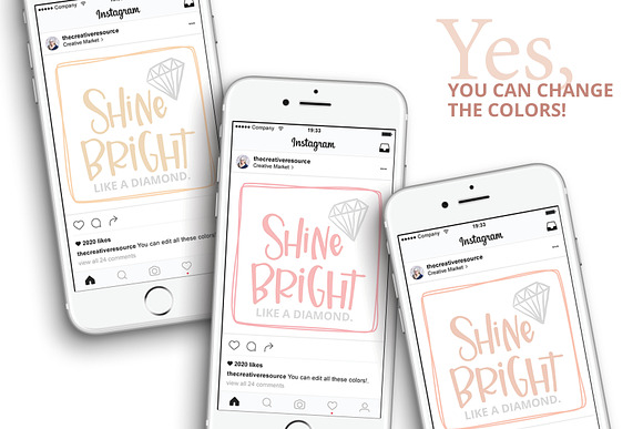 Canva Template Bundle Blush Tones in Instagram Templates - product preview 2