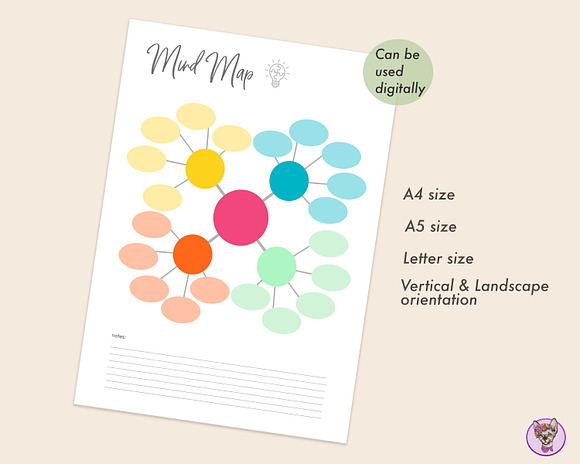 Mind Map Printable in Stationery Templates - product preview 1