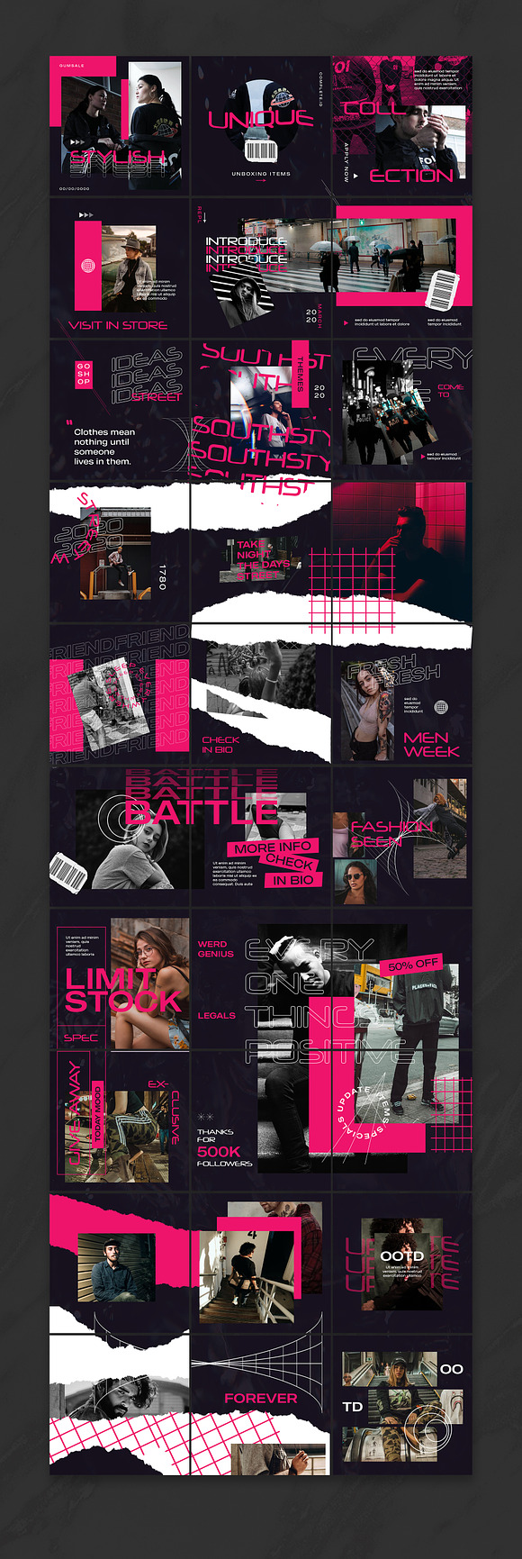 Oth-Hype Puzzle Instagram Feed in Instagram Templates - product preview 1