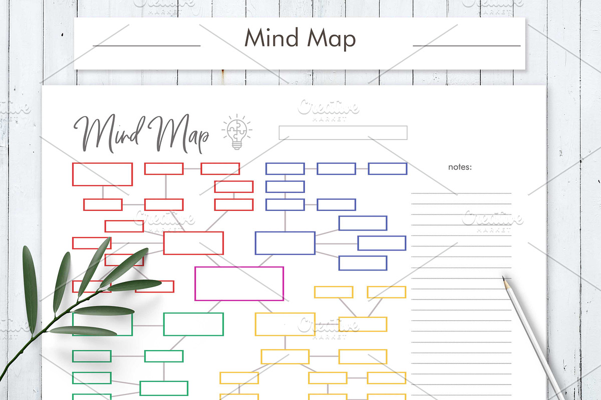 Mind Map in Stationery Templates - product preview 8