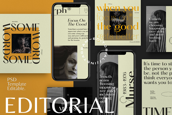 Editorial - Social media Kit in Instagram Templates - product preview 4