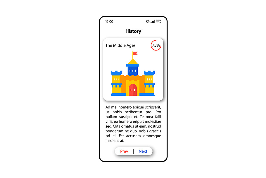 History for pupils interface in Mobile & Web Mockups - product preview 8