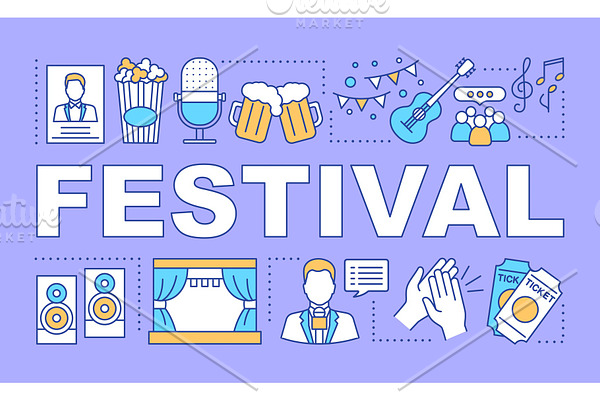 Festival word concepts banner