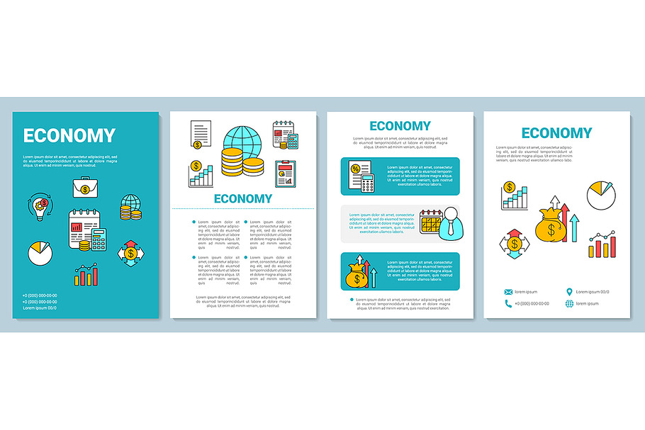 Economy brochure template layout in Brochure Templates - product preview 8