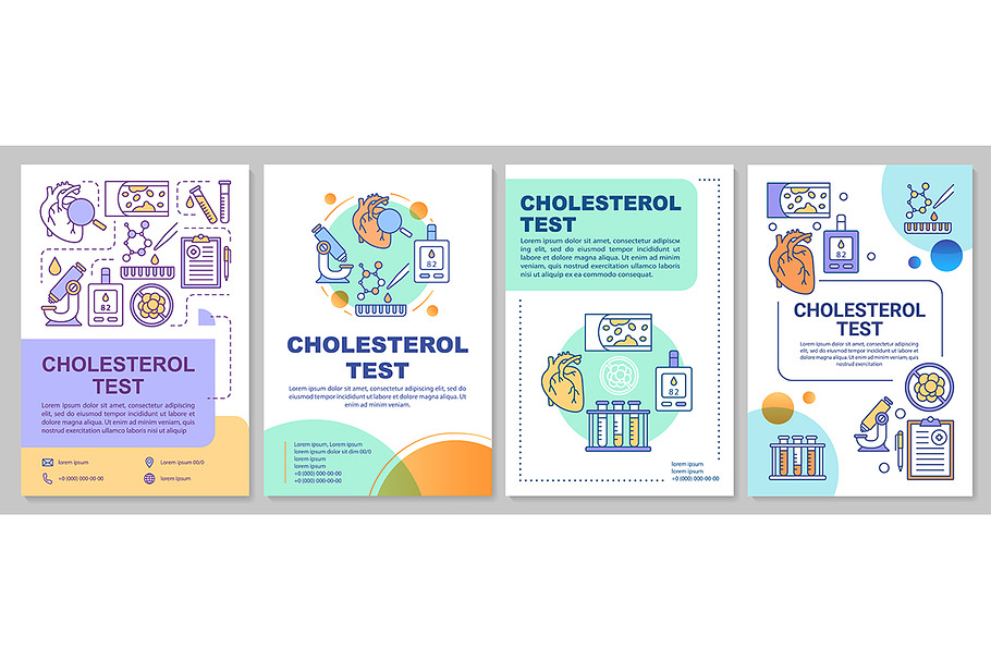 Cholesterol test brochure template in Brochure Templates - product preview 8