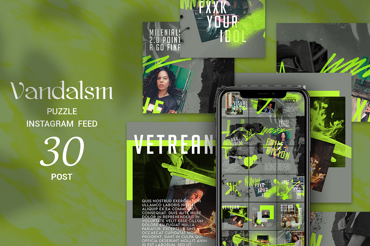 Vandalsm Puzzle Instagram Feed in Instagram Templates - product preview 8
