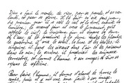 Handwritten unreadable text french