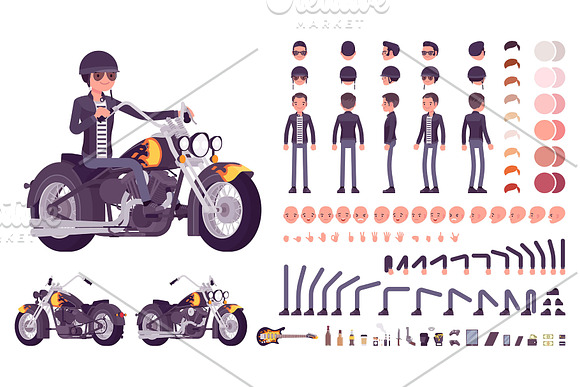 Teenager Characters Creation Kit in Illustrations - product preview 10