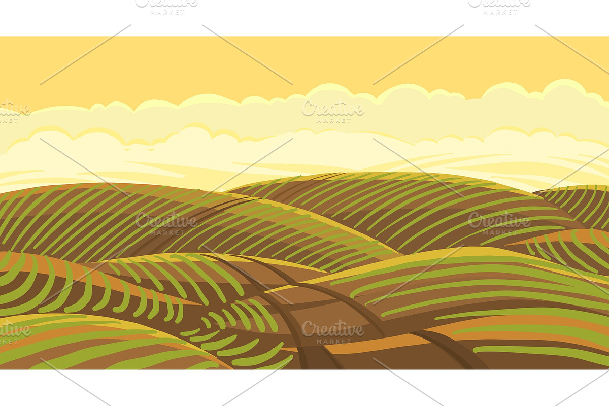 Field landscape. Agricultural in Textures - product preview 8