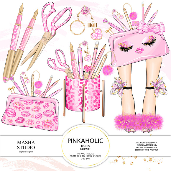 PINKAHOLIC Bonus Clipart in Illustrations - product preview 2