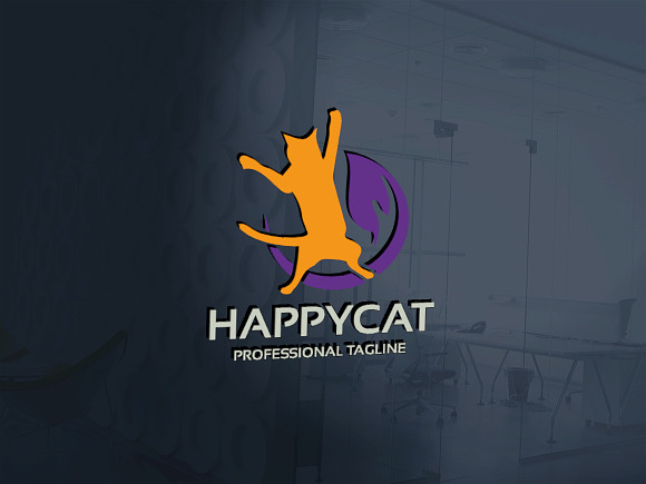 Happy Cat Pet Shop Logo in Logo Templates - product preview 1