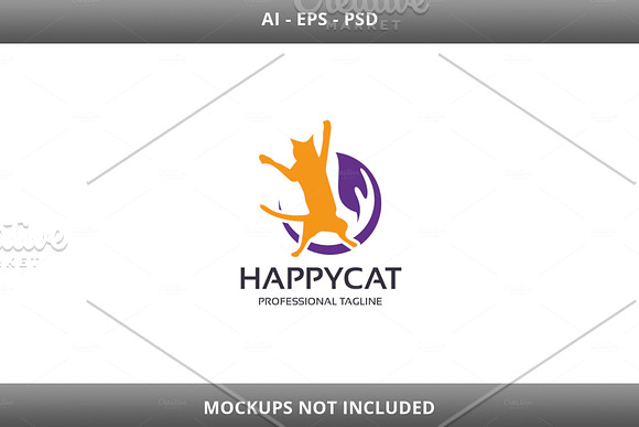 Happy Cat Pet Shop Logo in Logo Templates - product preview 2