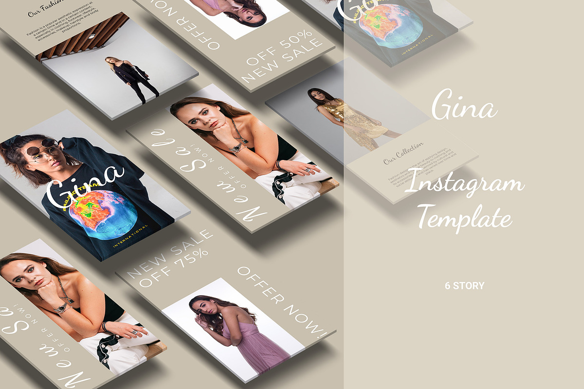 Gina Stories Instagram Template in Instagram Templates - product preview 8