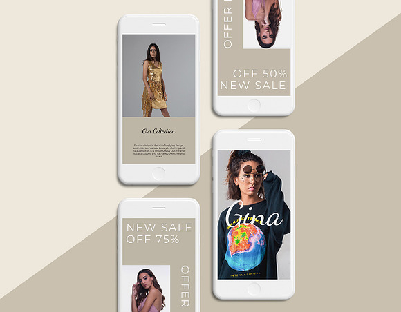 Gina Stories Instagram Template in Instagram Templates - product preview 3