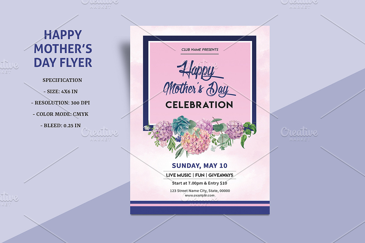Mother's Day Flyer - V1221 in Flyer Templates - product preview 8