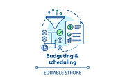 Budgeting & scheduling concept icon
