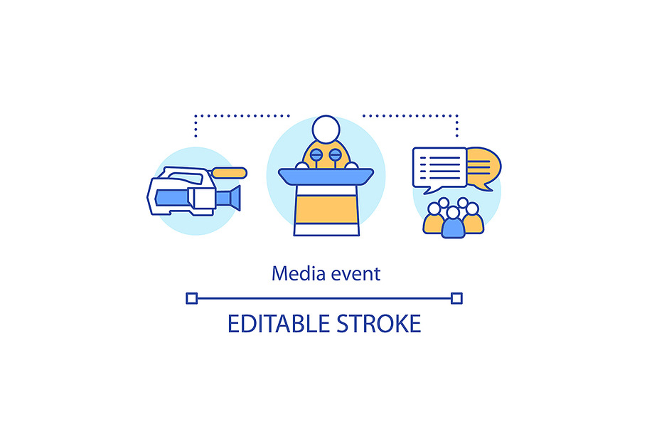 Media event concept icon