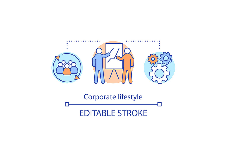 Corporate lifestyle concept icon
