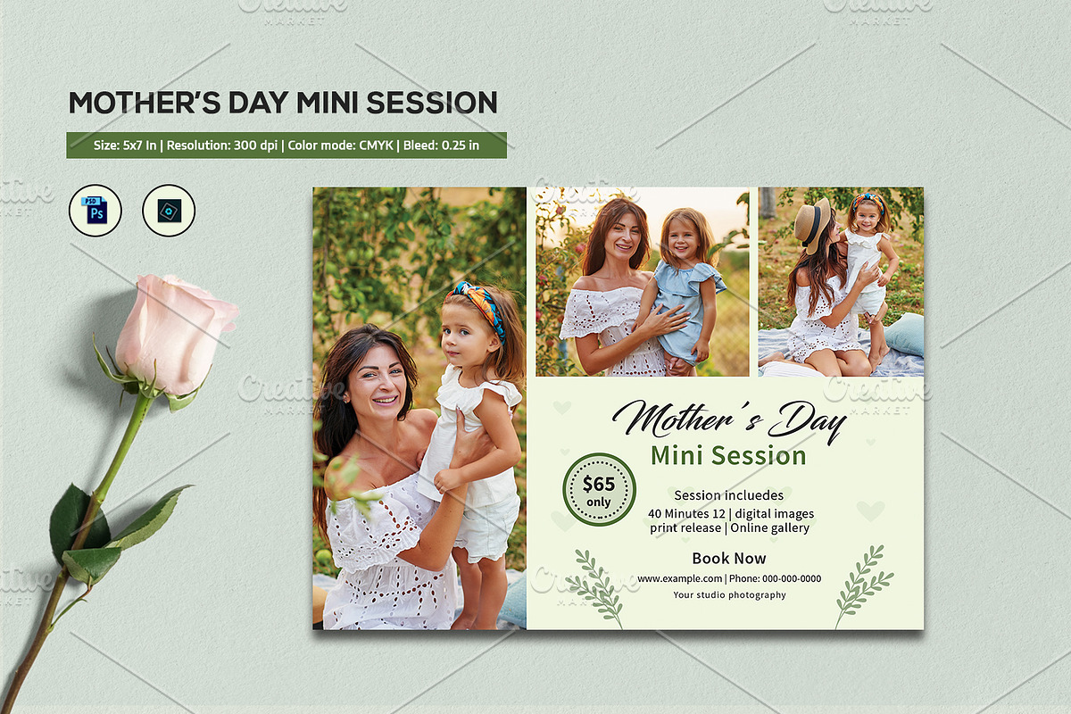 Mother's Day Mini Session - V1222 in Flyer Templates - product preview 8