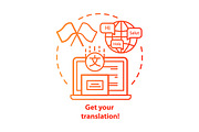 Get your translation red icon