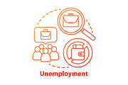 Unemployment concept icon