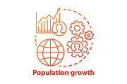 Population growth concept icon