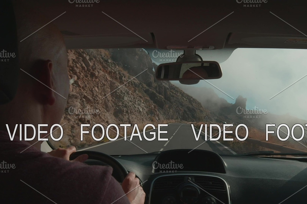 Car journey to Mount Teide volcano in Graphics - product preview 8