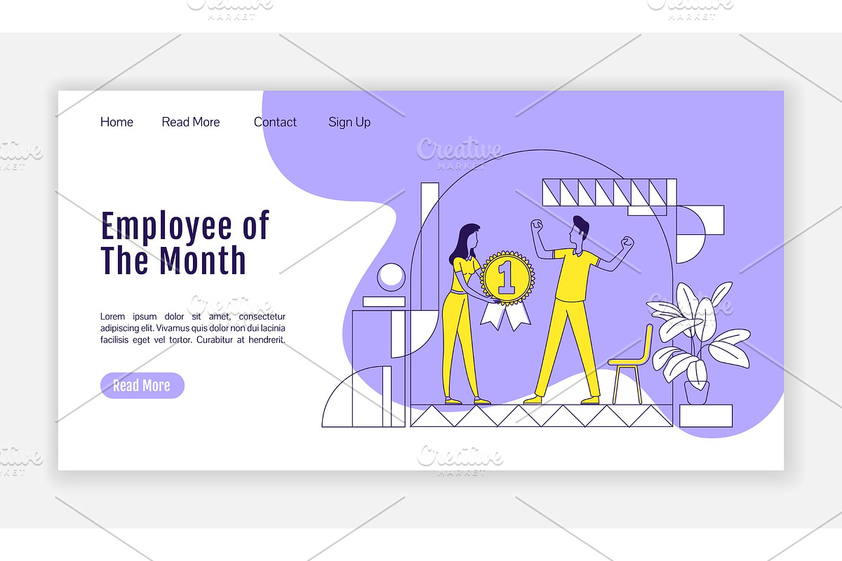 Employee of the month landing page in Landing Page Templates - product preview 8