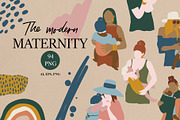 Modern Maternity vector abstract set
