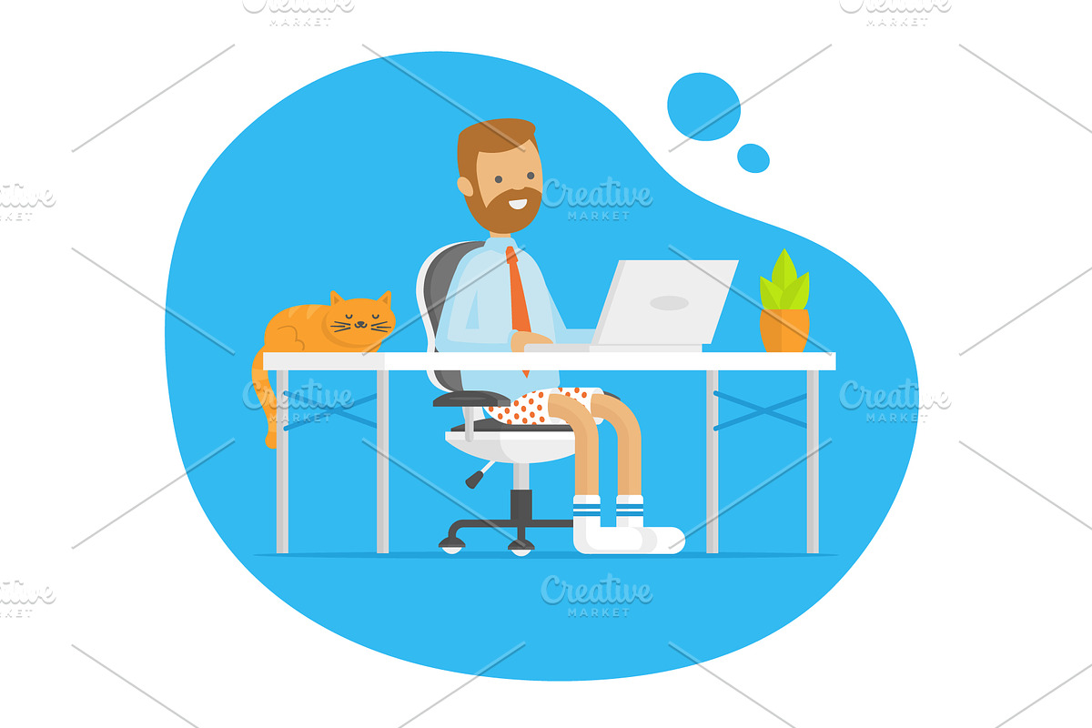 Work From Home in Illustrations - product preview 8