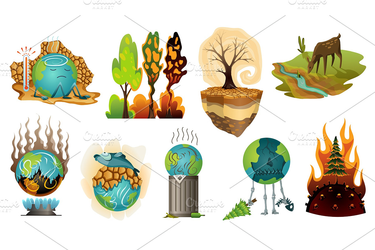 Collection of earth global in Illustrations - product preview 8